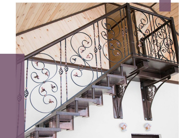 Кованые лестницы в Дальнереченске от 79482 руб. под ключ