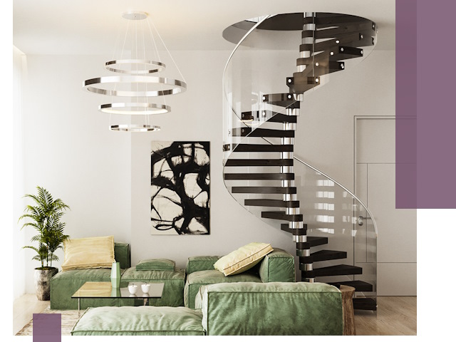 Лестницы для двухуровневой квартиры в Дальнереченске — изготовление и монтаж