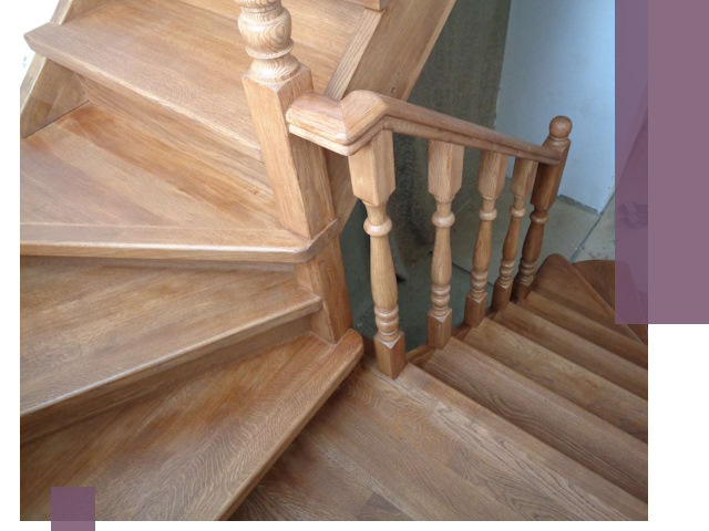 Дубовые лестницы под ключ в Дальнереченске: изготовление и монтаж