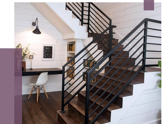 Перила для лестницы в доме в Дальнереченске от 7388 руб. — ПРОЛЁТ-Длн