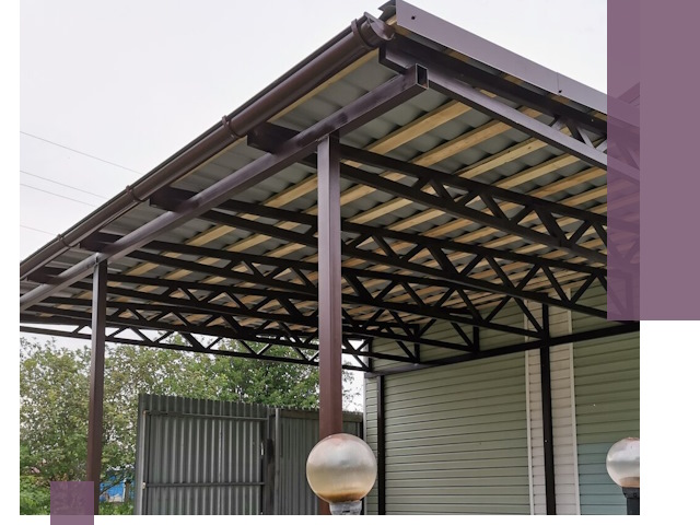 Навесы под ключ в Дальнереченске: изготовление, монтаж и гарантия