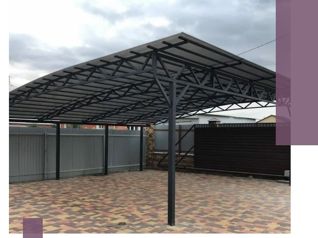 Недорогие навесы под ключ в Дальнереченске — изготовление и монтаж