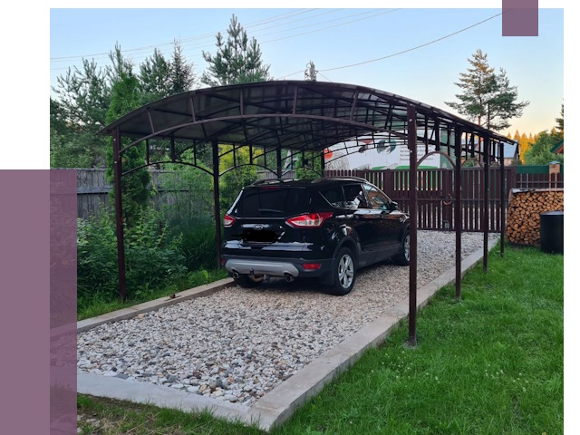 Навесы для автомобиля в Дальнереченске от 13094 руб.  | ПРОЛЁТ-Длн