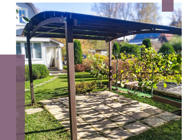 Навесы для дачи в Дальнереченске от 12687 руб. под ключ — ПРОЛЁТ-Длн