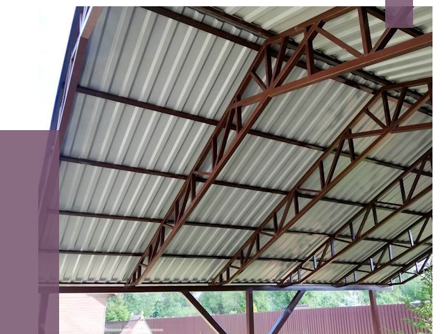 Навесы из профнастила в Дальнереченске от 7337 руб. | ПРОЛЁТ-Длн