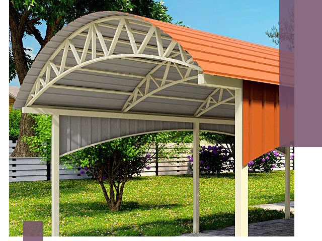 Навесы из профнастила под ключ в Дальнереченске — установка и монтаж