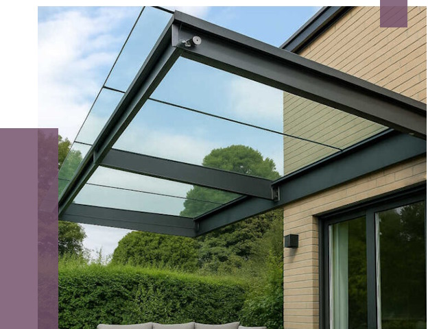 Стеклянные навесы и козырьки в Дальнереченске от 12228 руб.