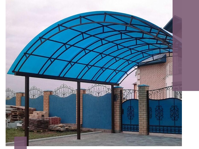 Арочные навесы под ключ в Дальнереченске — изготовление и монтаж