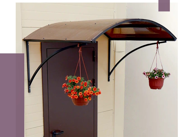 Козырьки над входом в Дальнереченске от 14776 руб.  | ПРОЛЁТ-Длн