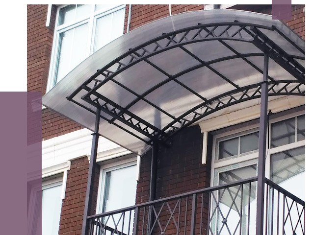 Козырьки над балконом в Дальнереченске от 8611 руб. | ПРОЛЁТ-Длн