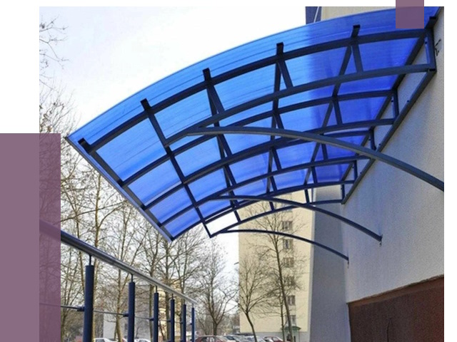 Козырьки из поликарбоната в Дальнереченске от 4280 руб. под ключ | ПРОЛЁТ-Длн