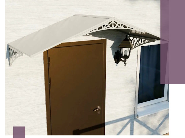 Металлические козырьки на входы и террасы в Дальнереченске